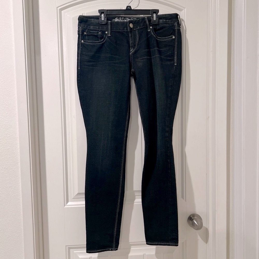 NWOT EXPRESS JEANS STELLA LOW RISE SIZE 8 REGULAR FIT BLUE